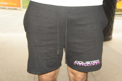 Luxury black shorts made from premium materials.
