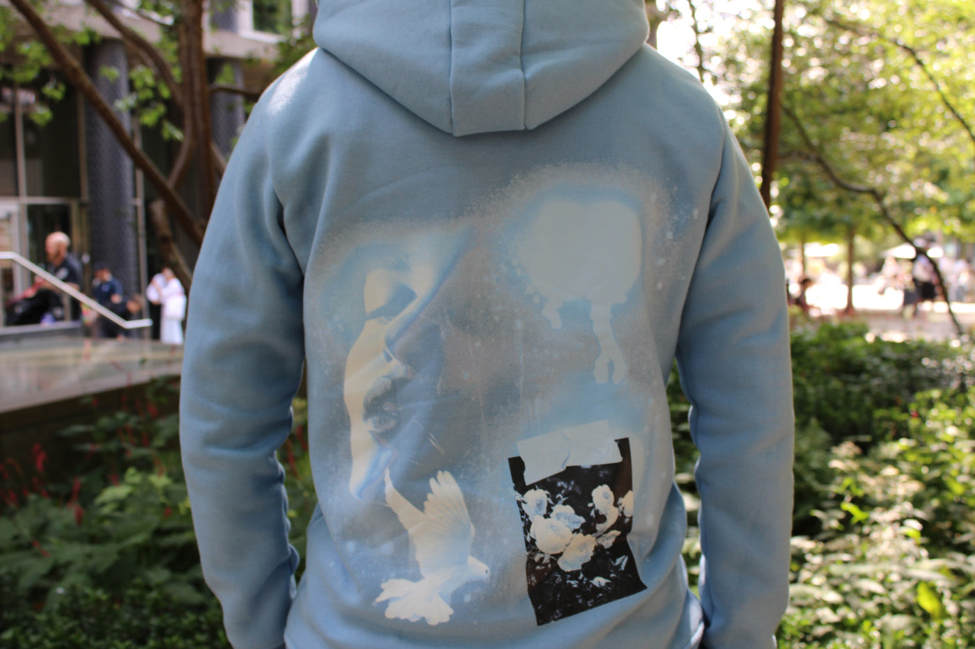 baby blue hoodie